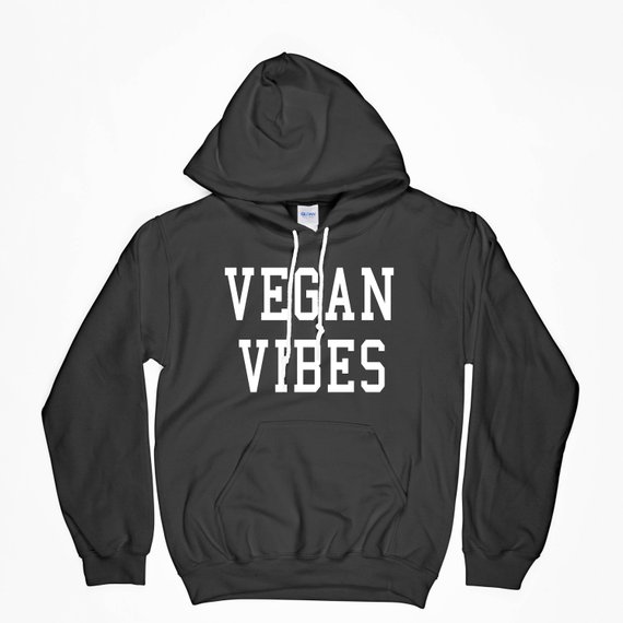 Unisex Vegan AF Hoodie Hooded Sweatshirts Vegeterian Hoodie Hooded Sweatshirts 