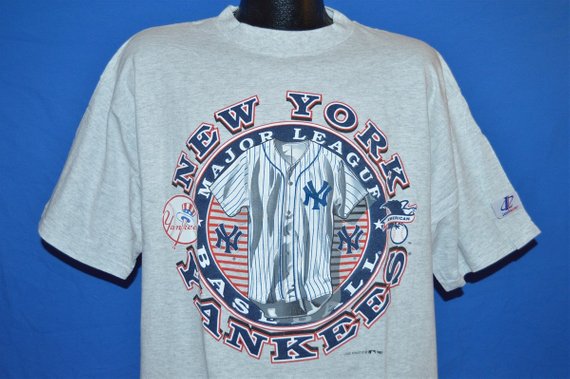 New York Yankees Historic Pinstripe Uniform Heathered Gray Vintage t-shirt