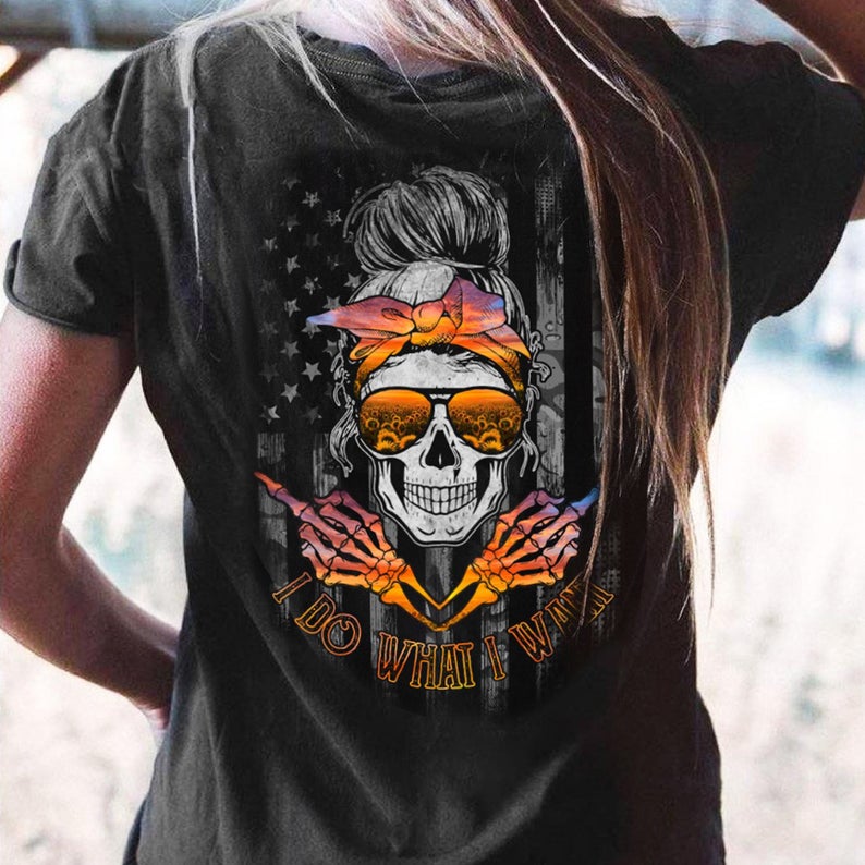 i do what i want skull shirt